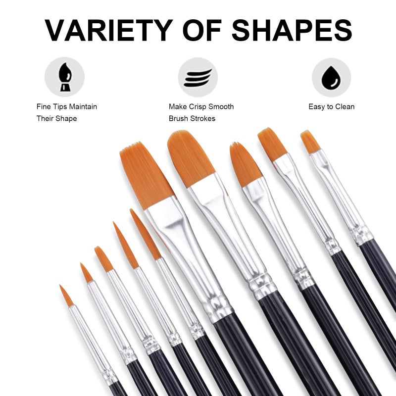 GOTIDEAL Acrylic Paint Set with 10 Brushes, 18 Colors Outdoor/Indoor (59ml, 2 oz) Art Craft Paint Non Toxic, Perfect for Hobby, Artist, Adults, Ideal for Canvas Wood Clay Ceramic Paint Supplies - Image 3